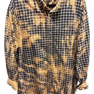 Jvy Crew Plaid Shirt with Tie-Dye